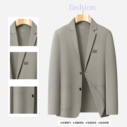 Blazer Summer Men's Casual Fashion Korean-style Business Solid Color Breathable, Lightweight and Sun-protective Clothing Blazer