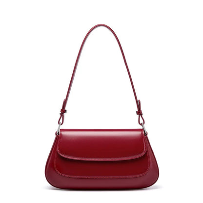 underarm cowhide Genuine leather handbags women vintage shoulder bag female luxury bags womens high quality 2026