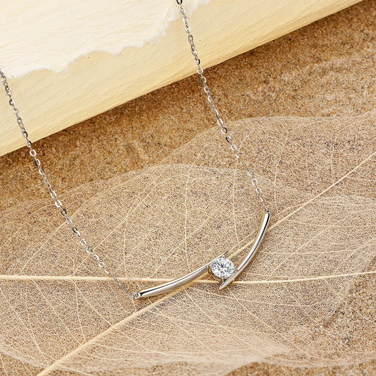 Luxury 5.0mm D Color Moissanite Necklace for Women Real 925 Sterling Silver Moissanite Diamond Wedding Anniversary Gift