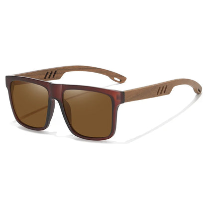 New Arrivals Black Wooden Polarized Sunglasses for Men Bamboo Sunglasses Red UV400 Lenses Fashion Driving Shades S5565