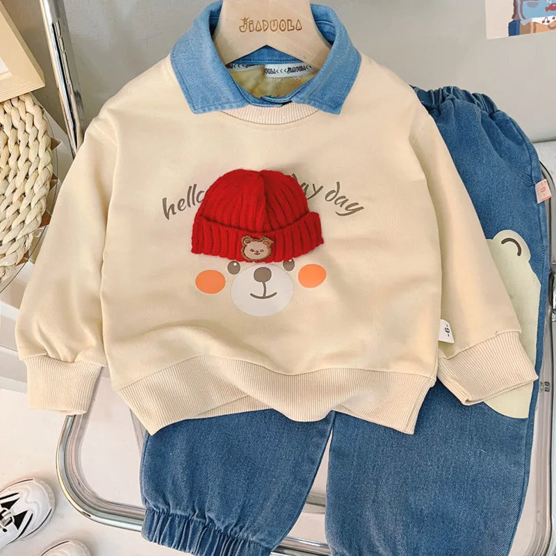 New Spring Autumn Baby Girl Clothes Suit Boys Outfits Children Fashion T-Shirt Pants 2Pcs/Sets Toddler Costume Kids Tracksuits