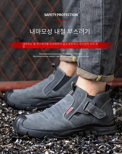 Fashipn 2026 Work Sneakers Men Indestructible Steel Toe Work Shoes Safety Boots For Men Anti-puncture Electric Welding Shoes