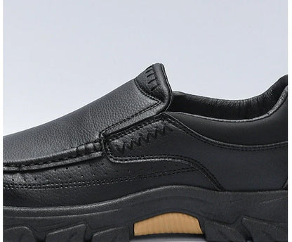 New Spring  Autumn Men's Casual Shoes British Middle aged Dad Shoes Fashion Business Leather Shoes