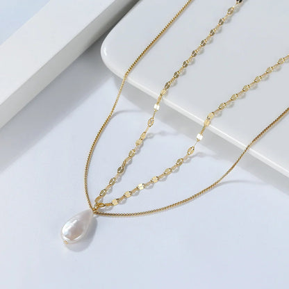 925 Sterling Silver Pearl Necklace with Irregular Real Natural Baroque Pearl for Women Necklace Jewelry GPN22
