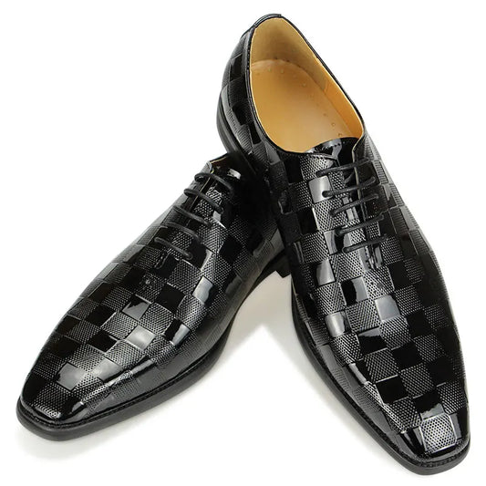 Fashion New High Quality Genuine Leather Shoes Men's Black Formal Dress Wedding Footwear Gentleman Style Loafers Handmade