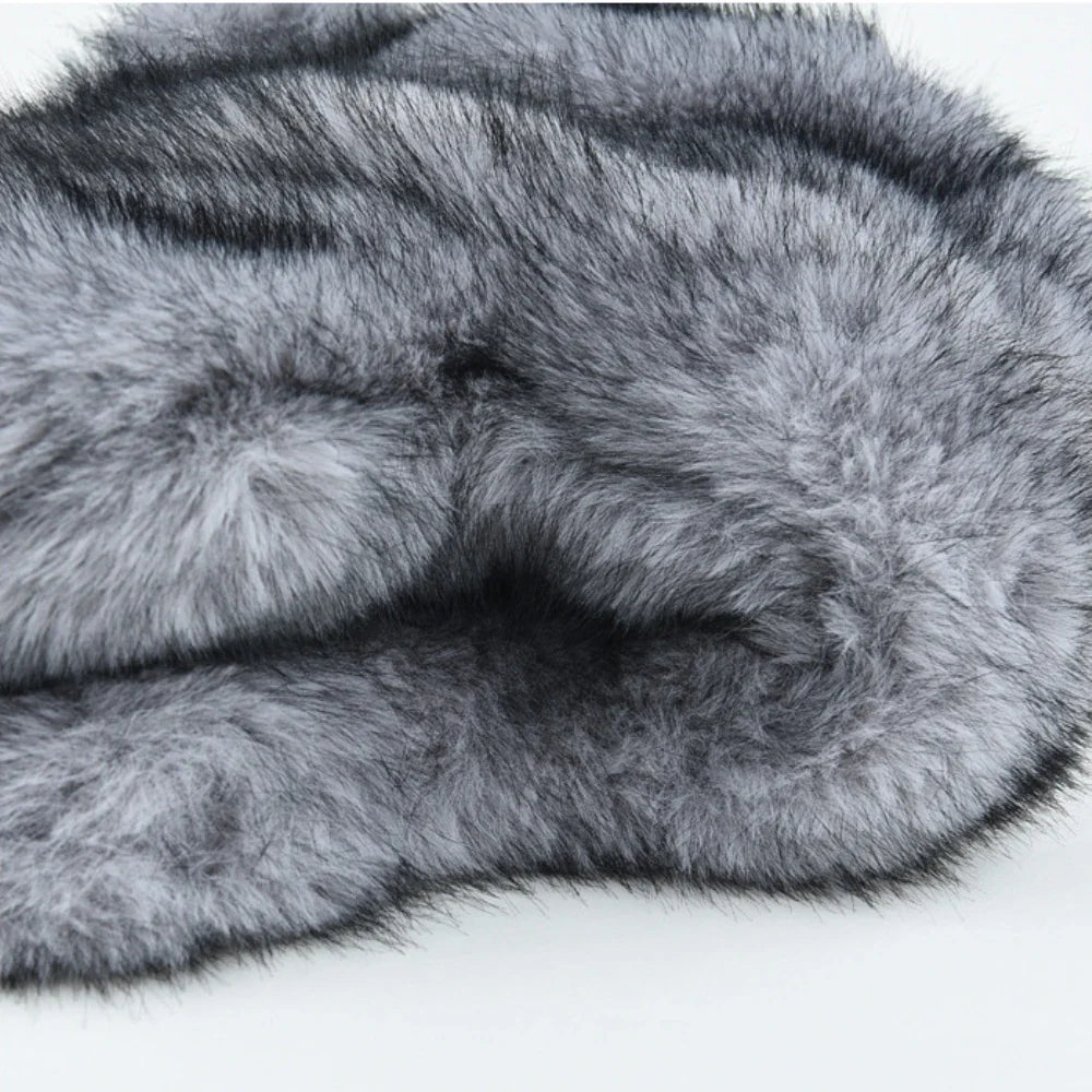 Bumper Hat Thick Warm Winter Fluffy Fur Hats for Men Women Windproof Snow Ski Earflap Cap Male Female Russian Hat Ushanka