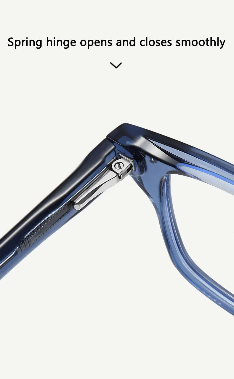 Personalized Fashion New Geometric Square Design Men's Anti-blue Light Reading Glasses Can Be Customized Prescription