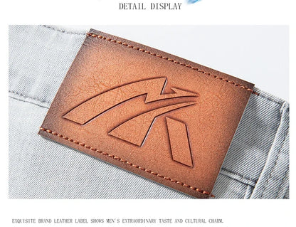 2023 y2k streetwear Spring Summer  Youthful Vitality Men's Fit Straight Thin Denim Jeans Lightweight Cotton Stretch Trousers