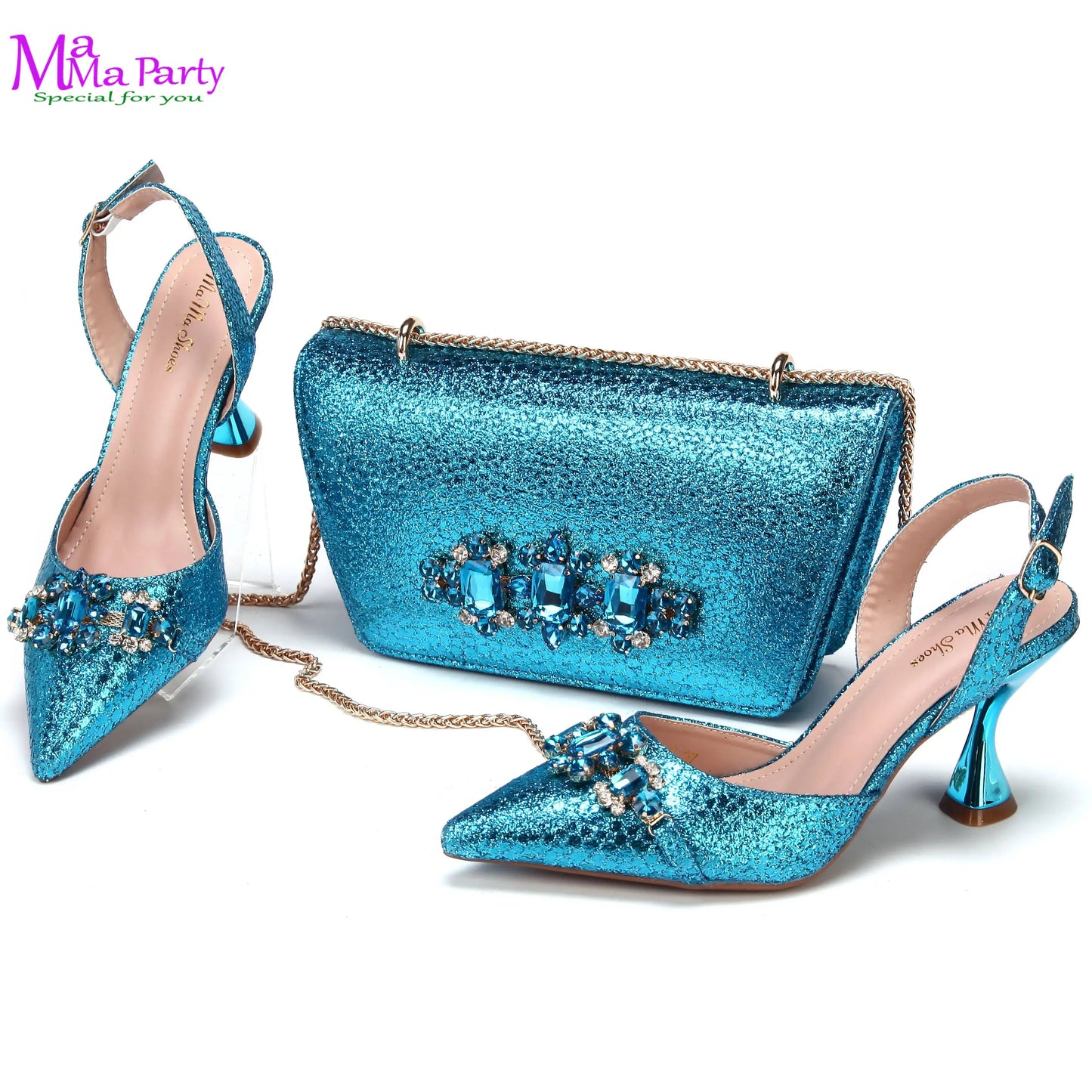 Wine Fashion Leisure Style 2025 New Coming Nigerian Women Shoes Matching Bag Set Pointed Toe High Quality  For Wedding Party