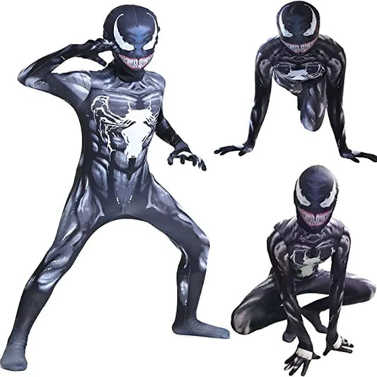 New Venom Costume Cosplay Superhero Venom Spiderman Costumes Cuit Jumpsuit Bodysuit Anime Halloween Adult Kids Children Boys
