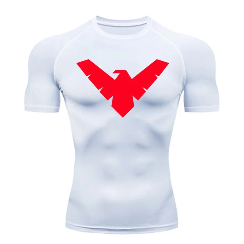 Summer Short Sleeve Compression Shirt Men Sports Top Running T Shirt Quick Dry Gym Workout Clothing Sun Protection Long Sleeve