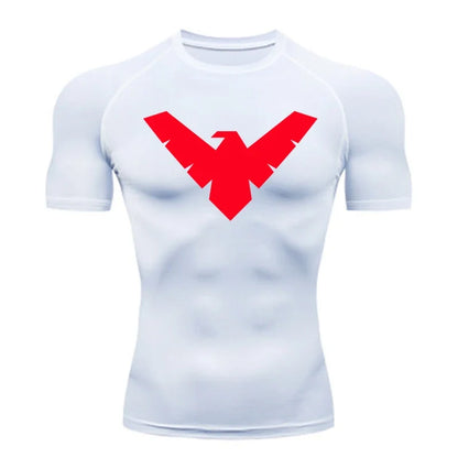Summer Short Sleeve Compression Shirt Men Sports Top Running T Shirt Quick Dry Gym Workout Clothing Sun Protection Long Sleeve
