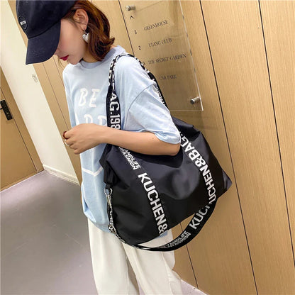 Women's Large Capacity Nylon Shoulder Bag Casual Top-Handle Fashion Tote Crossbody Handbag