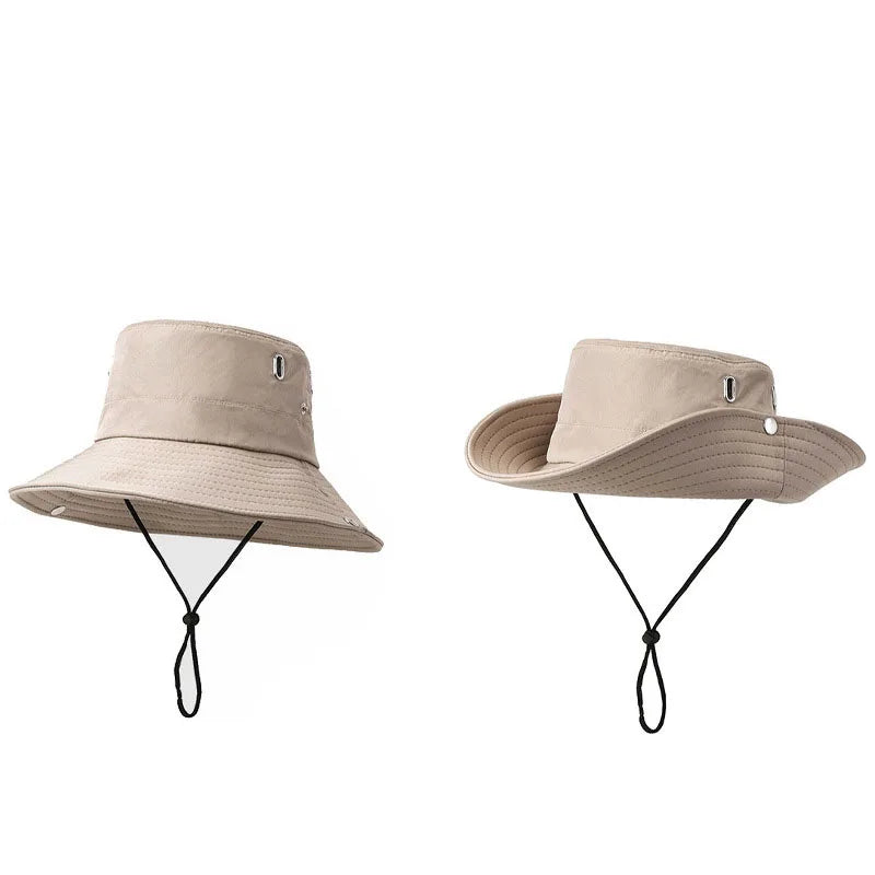 Spring And Summer New Hat Men's Outdoor Mountaineering Sunshade Fisherman Hat Summer Large Brim Breathable Sunscreen Fishing Hat