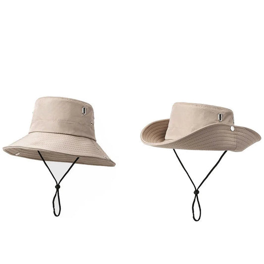 Spring And Summer New Hat Men's Outdoor Mountaineering Sunshade Fisherman Hat Summer Large Brim Breathable Sunscreen Fishing Hat