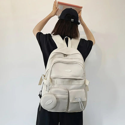 Simple Large Capacity Sports Travel Backpack Junior High School Leisure Backpack Tutorial Bag
