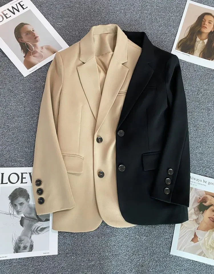 New Spring Suit 2025 Suit Jacket for Women with Small Temperament and High-end Feel Loose Casual Chic Elegant Fashion Coat Top