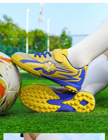 Kids Soccer Cleats Football Shoes AG/TF Studs Non Slip Wear Resistant Breathable Training Sneakers Children Boy Girl Match Boots