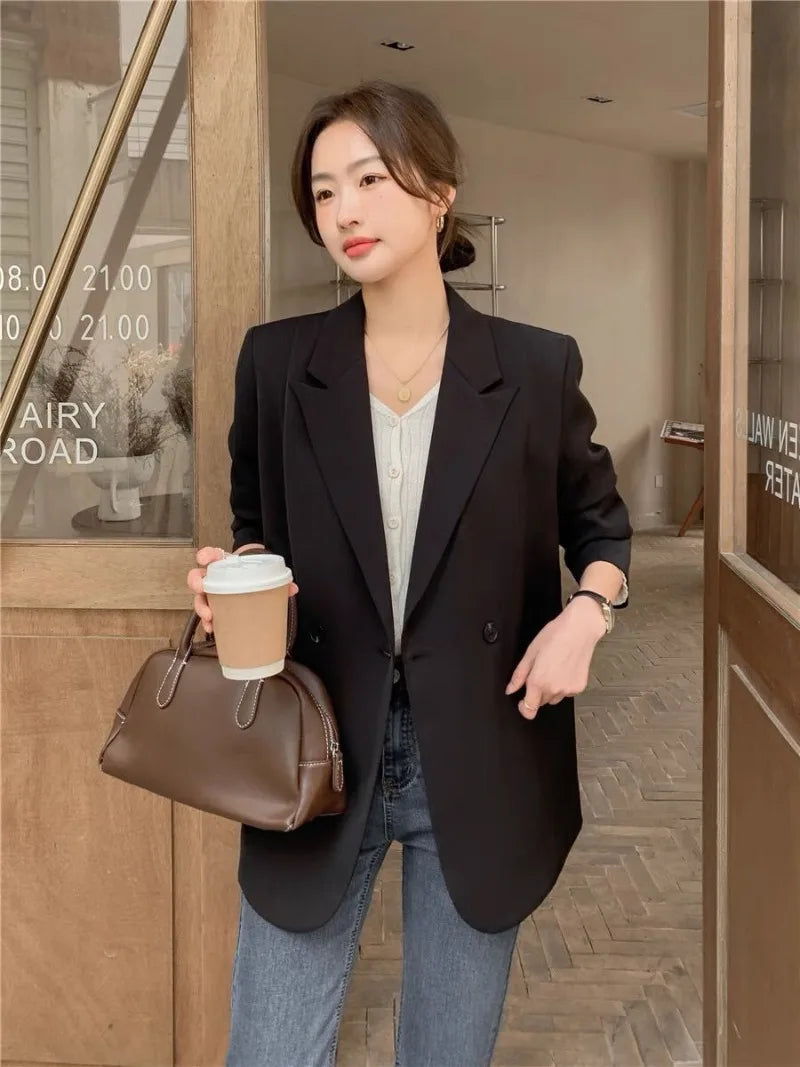 New Fashion Spring Autumn Blazer Women Long Sleeve Office Ladies Suit Jacket Business Work Wear Formal Coat Female Outerwear