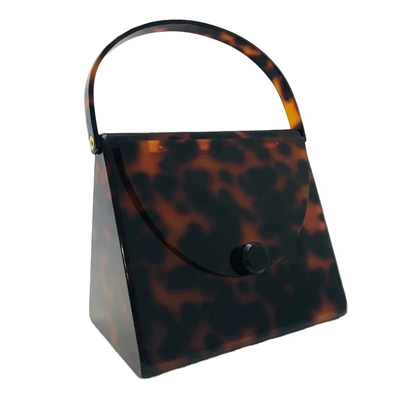 New Brand Acrylic Evening Bags Black Amber Leopard Clutch Purse Luxury Designer Women Wallet Wedding Bridal Party Prom Handbag