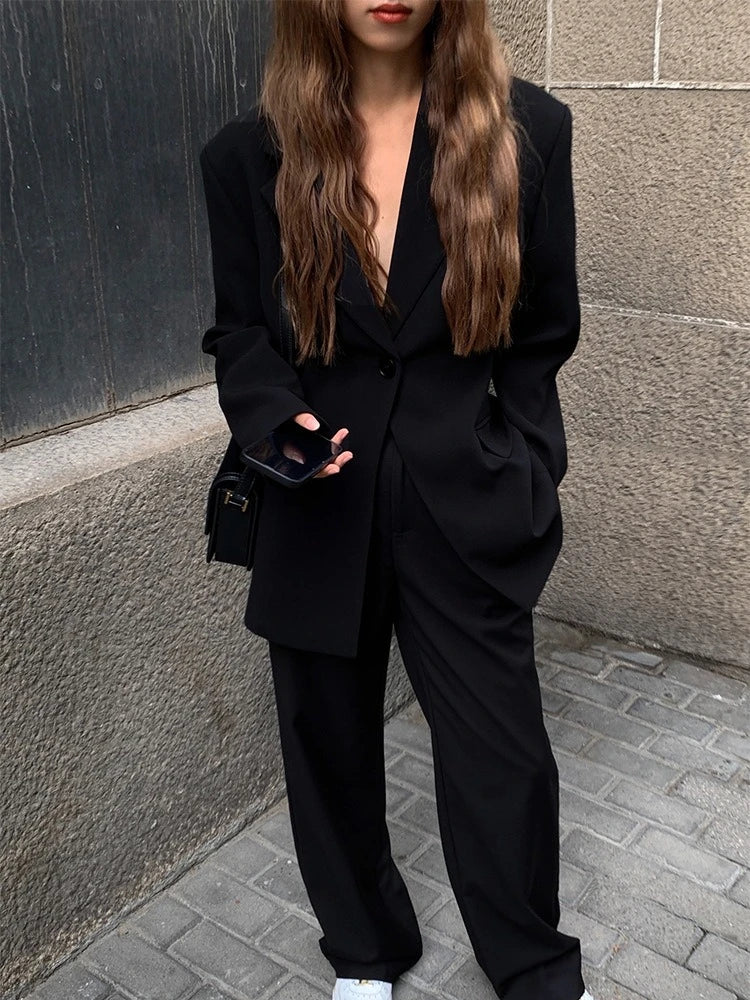 Fashionable Slim Fit Black Blazer for Women 2025 Spring and Autumn New Arrival Solid Color Slimming Casual Long Sleeve Blazers
