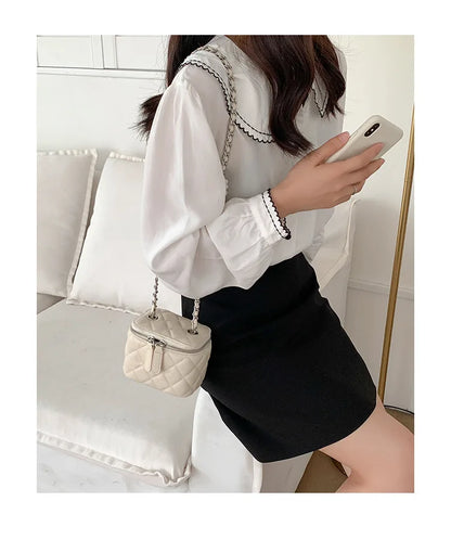 Mini Lingge Shoulder Bag Luxury Designer Bags for Women 2023 Fashion Chains Crossbody Bag Box Handbags Lipstick Coins Purses New