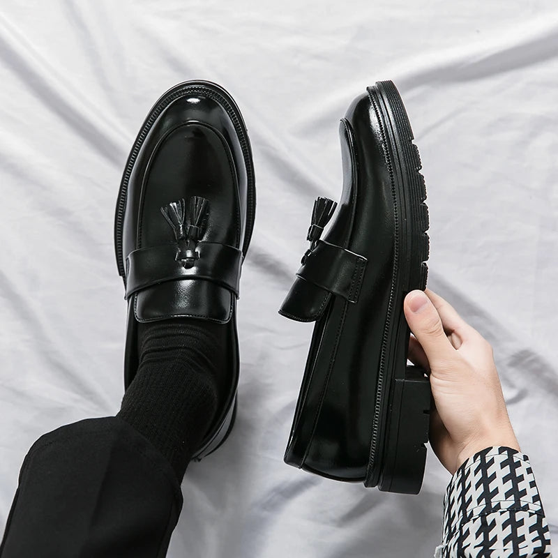 Zapatos De Hombre Loafers Men's Tassel Slip-On Comfortable Men Leather Shoes Casual Shoes Fashion Oxford Shoes Large Size 38-47