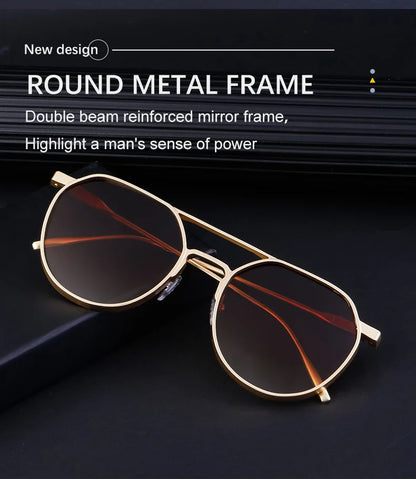 Vintage Punk Sunglasses For Men 2023 Retro Oval Steampunk Round Shades Luxury Lunette De Soleil Homme Gafas De Sol Hombre Lentes