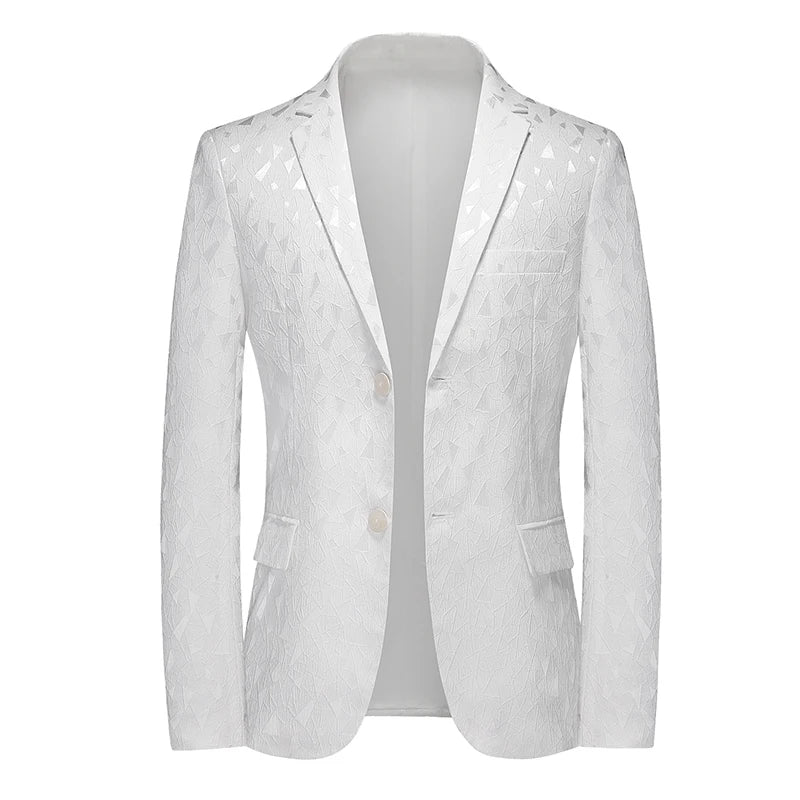 2026 New Men's Red Single-breasted V-neck Blazer Coat, Asian Fit Wedding Party Dress Jacket M-6XL New Arrivals
