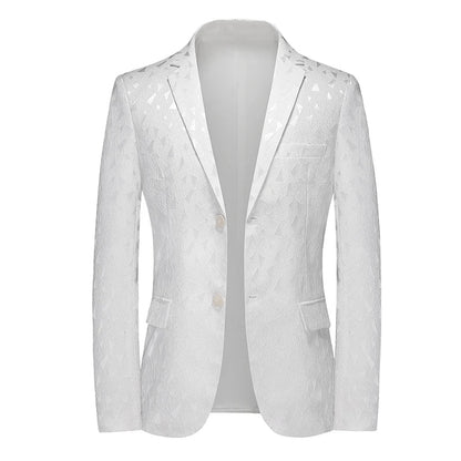 2026 New Men's Red Single-breasted V-neck Blazer Coat, Asian Fit Wedding Party Dress Jacket M-6XL New Arrivals