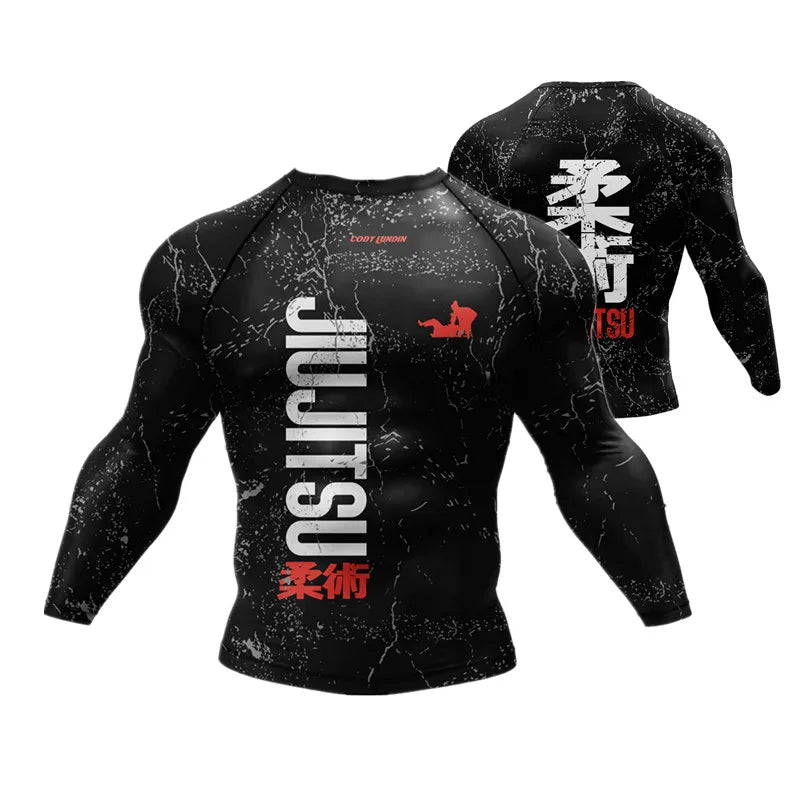 New UPF 50+ Rashguard Men's Surfing T-Shirt Quick Dry UV Protection Breathable Long Sleeve Beach Surf Wear Fitness Running Shirt