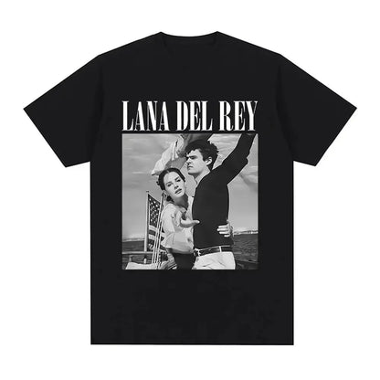 Singer Lana Del Rey Print T Shirt Women Fashion Hip Hop men's tshirts Streetwear Harajuku Short Sleeve T-Shirt Unisex summer tee