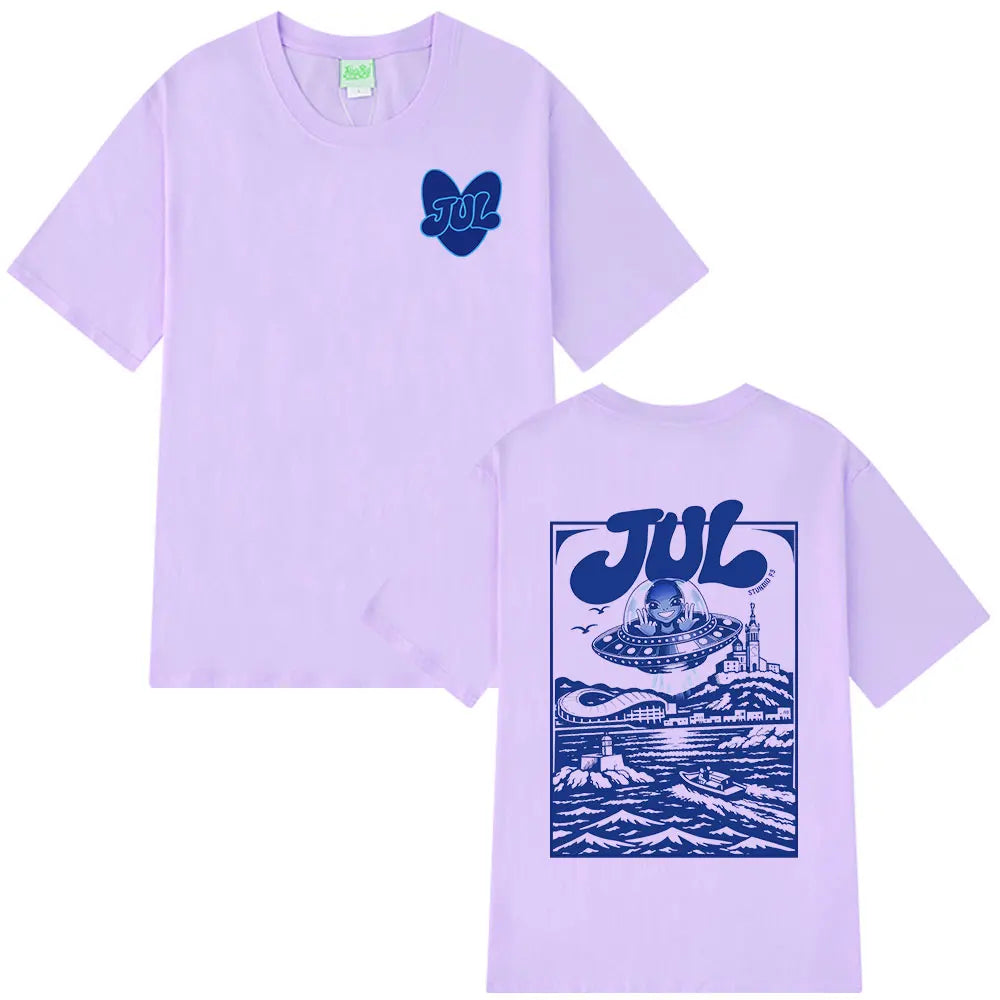 Rapper Jul Graphic T Shirt Men's Women Clothing Fashion Hip Hop T-shirt Casual Cotton Short Sleeve Oversized T-shirts Streetwear