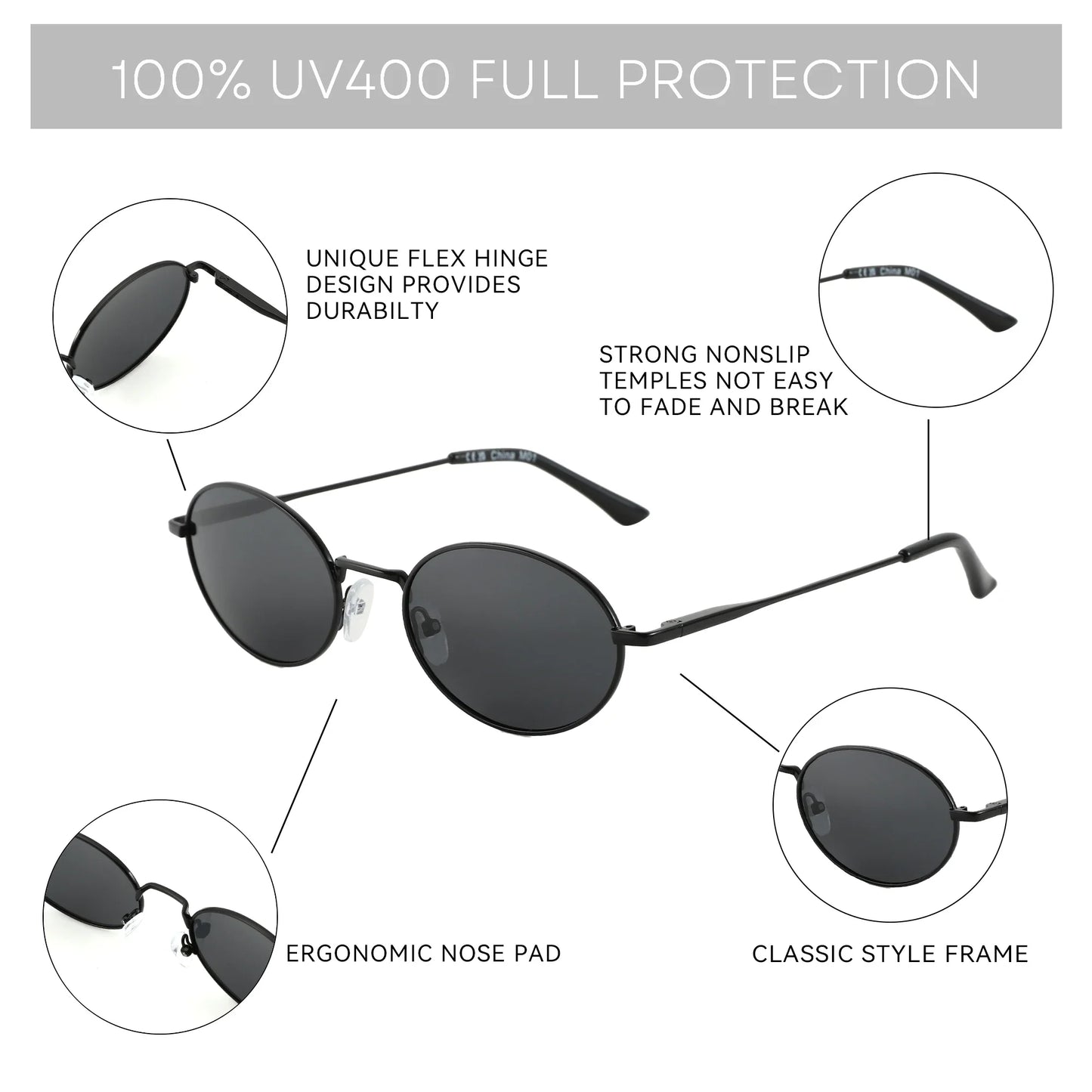Retro Oval Polarized Sunglasses for Women Men Trendy Round Y2k Sunnies Small 90s Style Vintage Shades Sun Glasses