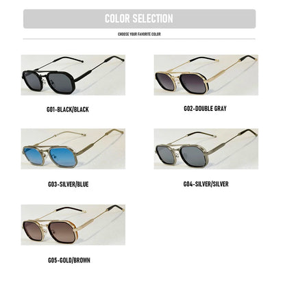 UV400 Protection Square Sunglass Men Vintage Steampunk Sunglasses Women Woman Luxury Fashion Glasses Gafas De Sol Hombre Okulary
