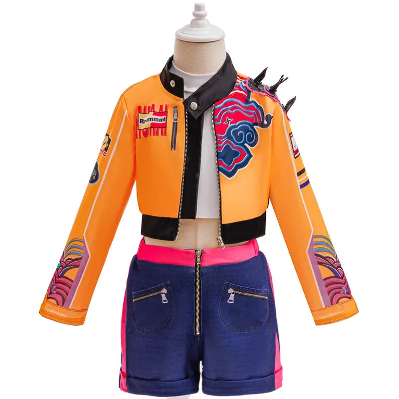 Girls Hip Hop Dance Outfit Set Multi Styles Crop Top Jacket Skirt Shorts Kids Jazz Stage Performance Costume