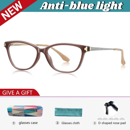 Classic Square Anti Blue Light Blocking Reading Glasses Women Prescription Glasses Computer Lightweight Eyeglasses LS231