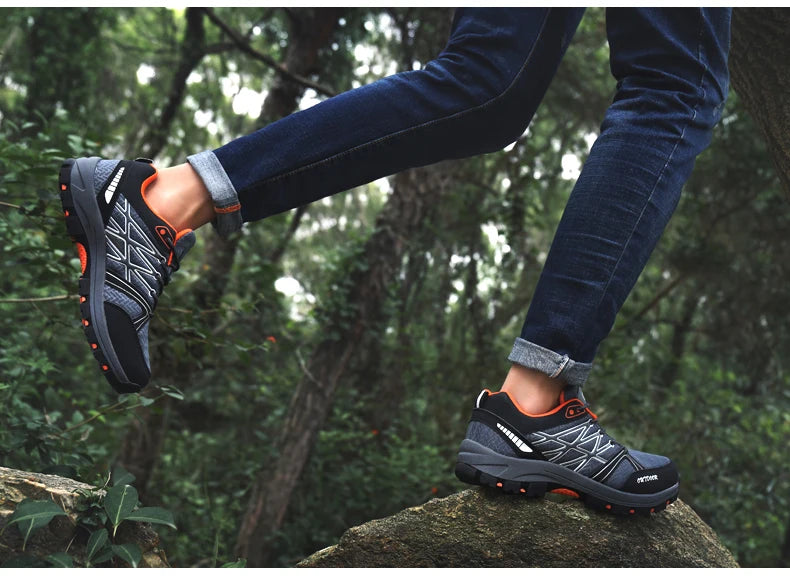 Brand Hiking Shoes Men Mesh Breathable Travel Shoe Outdoor Waterproof Hunting Fishing Shoes Mountain Off-Road Riding Sports Shoe