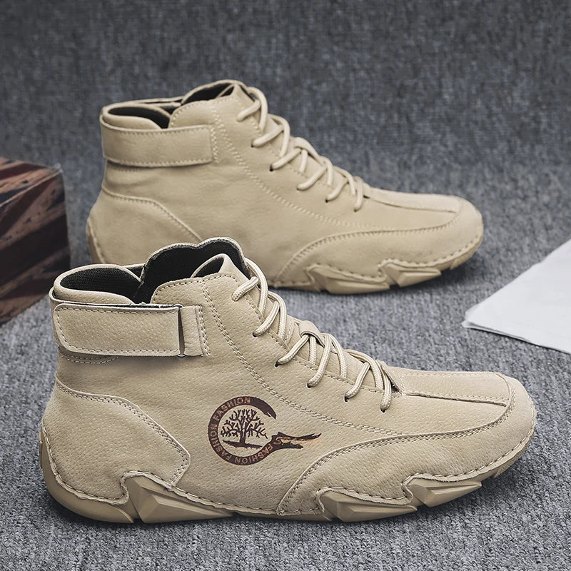 Winter Men Boots Suede Leather With Fur Ankle Boots Men Leisure Boots Keep Warm Western Boots Men Casual Sneakers Bota Masculina