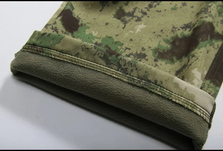 Tactical Pants Soft Shell Fleece Cargo Pants Men Hunting Pants Camouflage  Pant Casual Trousers Unisex Waterproof