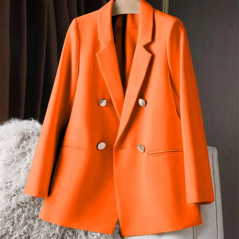 Women's Casual  Jaet Coat 22 Colors Small Suit Outerwear Long Sve Commute Sle Pure Color Spring Season