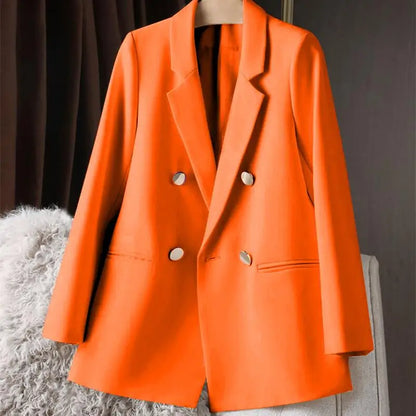 Women's Casual  Jaet Coat 22 Colors Small Suit Outerwear Long Sve Commute Sle Pure Color Spring Season