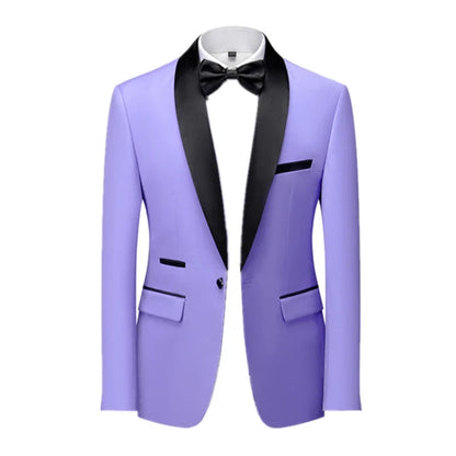 2026 Men's Skinny Terno Masculino, Formal Slim Fit Tuxedo Prom Suit / Male Groom Wedding Blazers High Quality Dress Jacket Coat