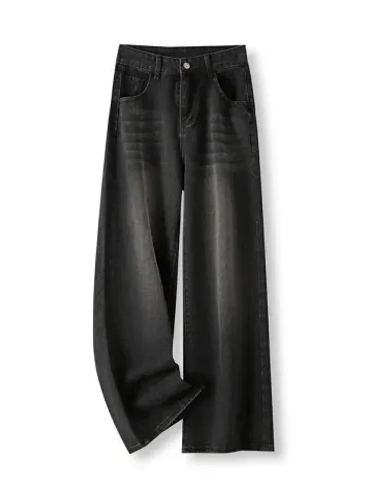 Lady RetroY2K Style High Waist Jeans Pants Women Fashion Straight Leg Denim Trousers Hot Girls Loose Fit Thin Casual Pants