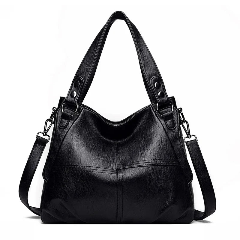 2024 Trend Large Capacity Genuine Tote Shoulder Bags Fashion Top-Handle Bag High Quality Leather Sac Casual Design Handbag Purse