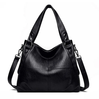 2024 Trend Large Capacity Genuine Tote Shoulder Bags Fashion Top-Handle Bag High Quality Leather Sac Casual Design Handbag Purse