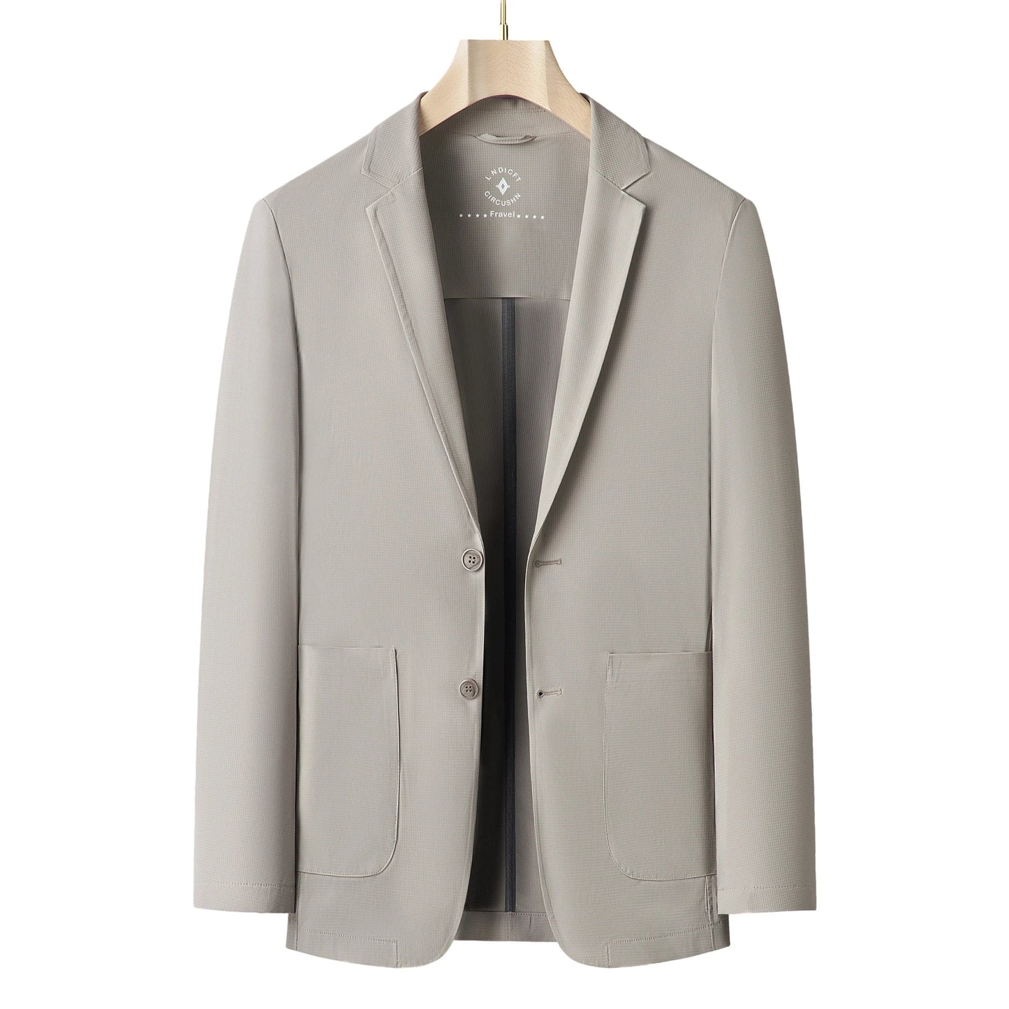 Minimalist Men Casual Blazer Ice Silk Nylon Spandex Seamless High Stretch Sun Protection Cooling Summer Breathable Tech Jacket