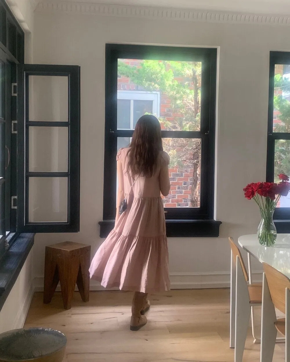 Spring 2025 Chic A-Line Dr Korean Sle Long Svel Women's Faionable Gown Ele Personali Commute Suitable Dr