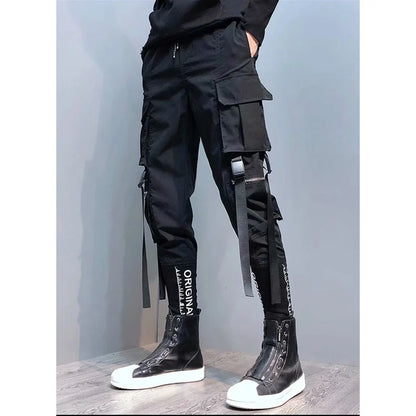 Mens Techwear Sweatpants Y2K Streetwear Jogging Pants Men Hip Hop Street Dance Casual Trousers Vintage Cargo Pant Pantalon Homme