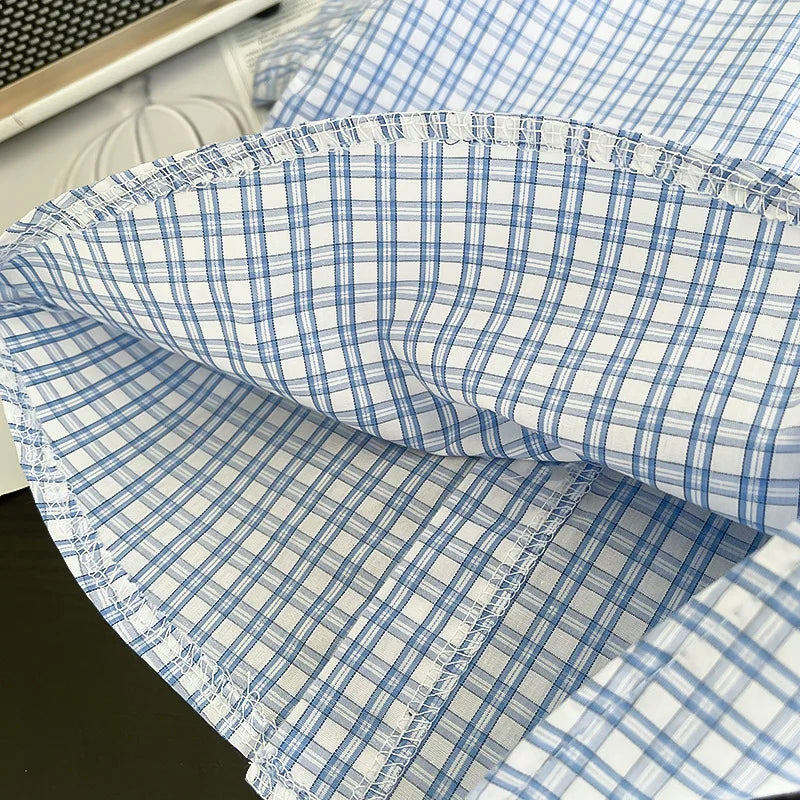 New Boys Clothing Children Summer Set Kids Plaid Shit Embroidered Tie Shorts 2pcs/suits Children Fashion Tracksuits 0-5Year